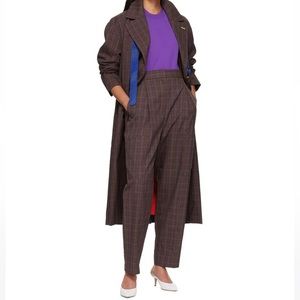 Tibi Multicolor Check Cargo Trousers Sz 6